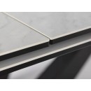 Стол обеденный SIGNAL SORENTO Ceramic Nature Cloud белый/черный мат 160-220/90